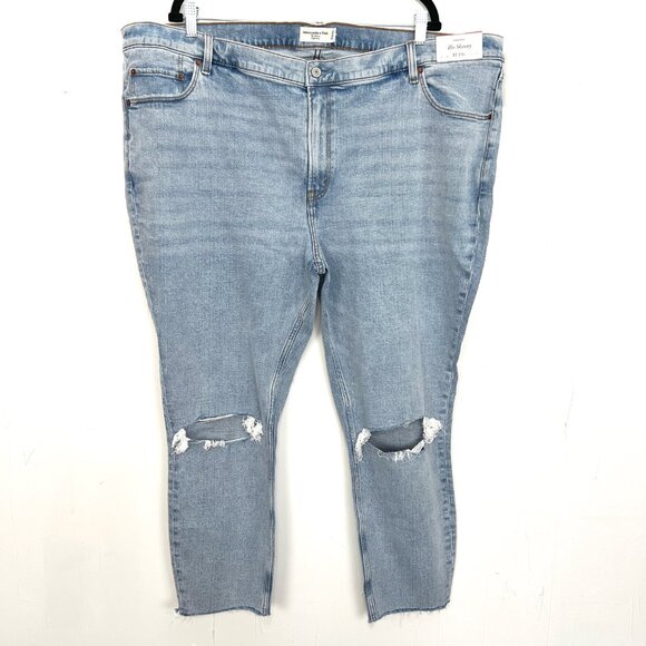 Abercrombie & Fitch Denim - NWT Abercrombie & Fitch The Skinny High Rise Jeans Blown Knee 37 24R 3X